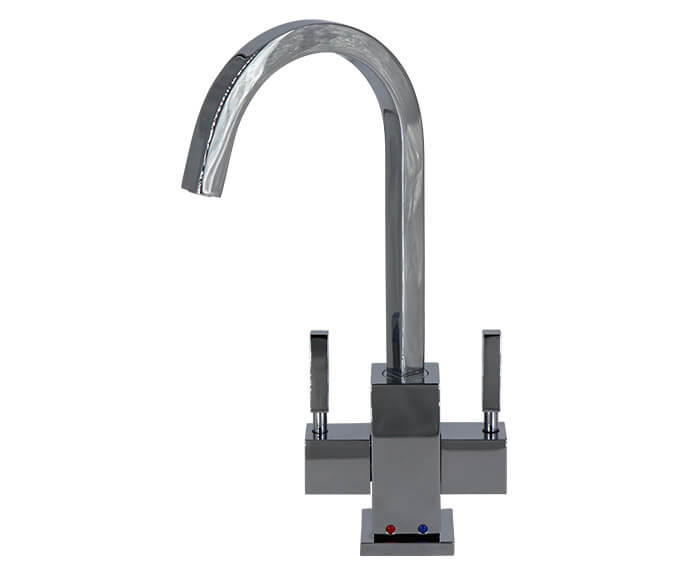 Hot & Cold Water Faucet with Contemporary Square Body