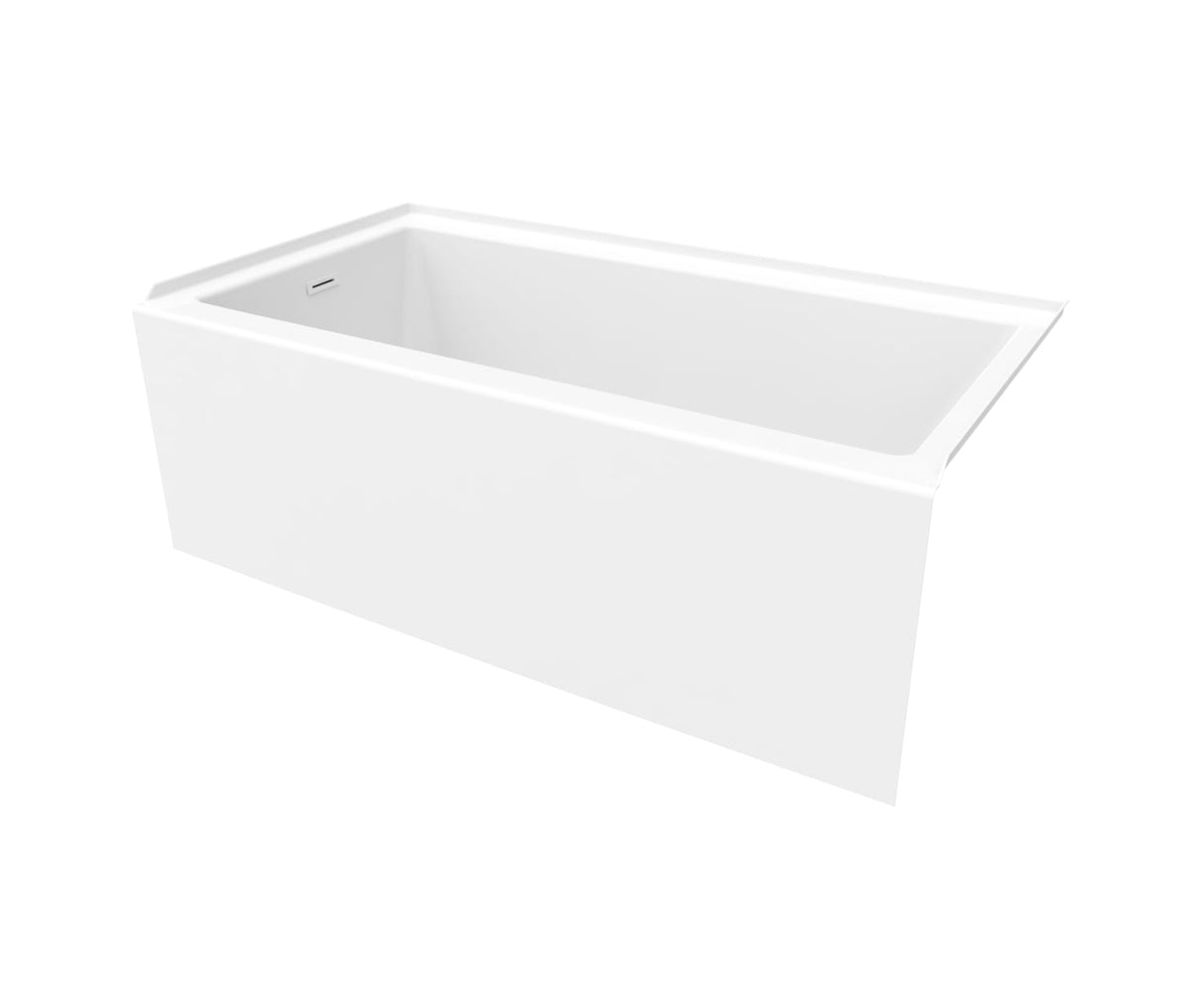 Rubix 6032 AFR Acrylic Alcove Left-Hand Drain Bathtub in White