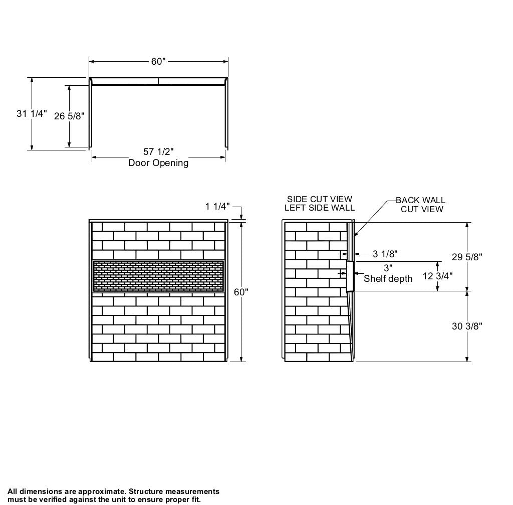 NexTile 6030 Direct-to-Stud Four-Piece Alcove Tub Wall Kit in White