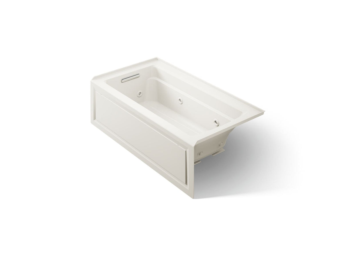 Archer® 60" x 32" alcove heated whirlpool bath, left drain