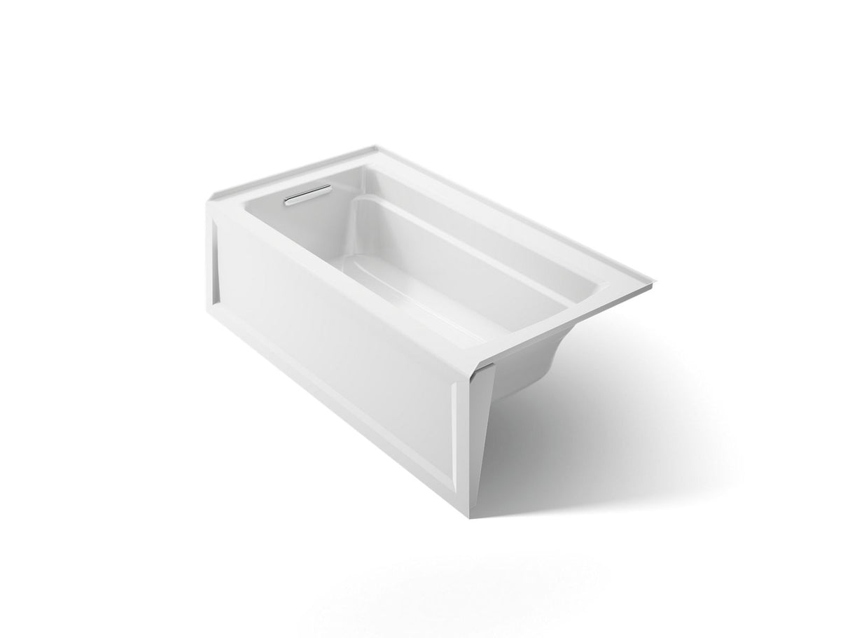 Archer® 60" x 32" alcove bath with Bask® heated surface, left drain