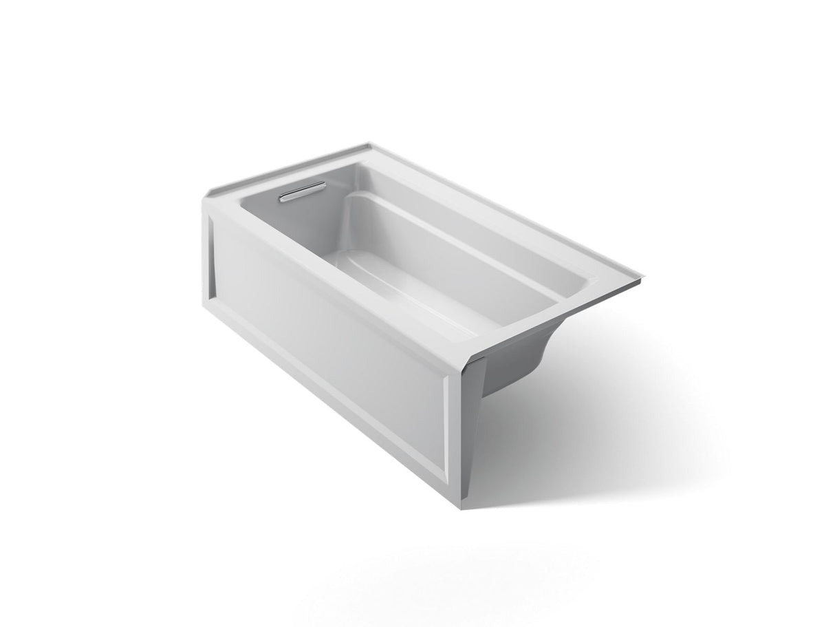 Archer® 60" x 32" alcove bath with Bask® heated surface, left drain