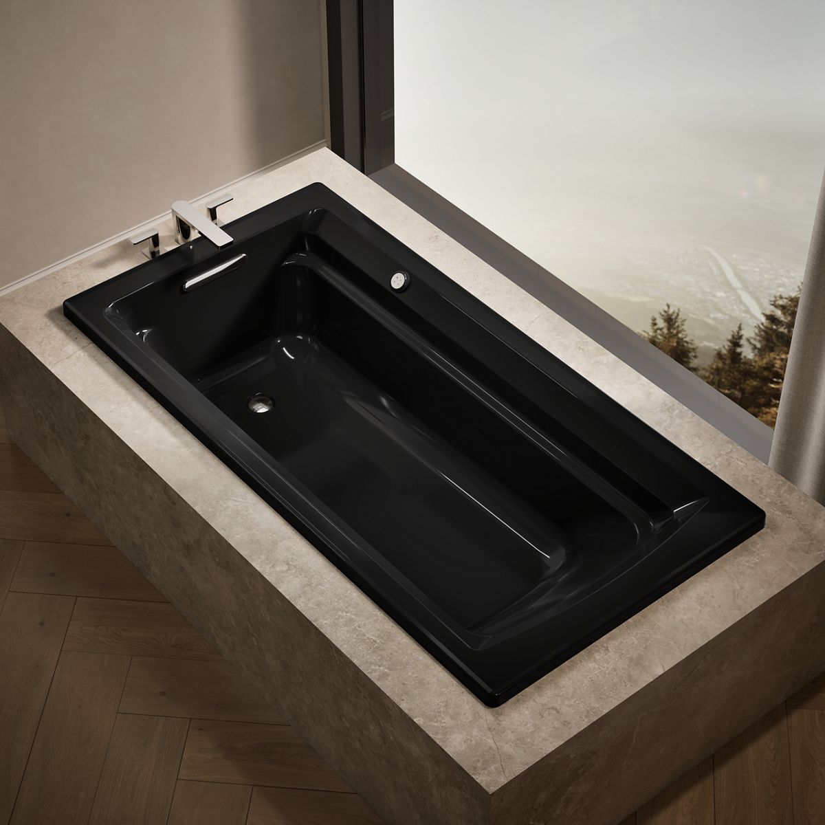 Archer® 72" x 36" drop-in Heated BubbleMassage™ air bath