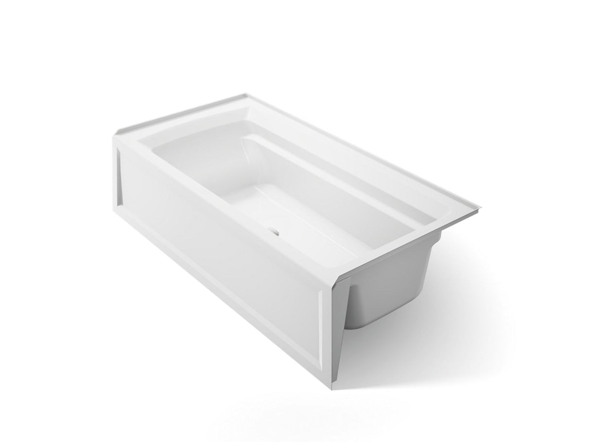 Archer® 72" x 36" alcove bath with Bask® heated surface, alcove, right drain