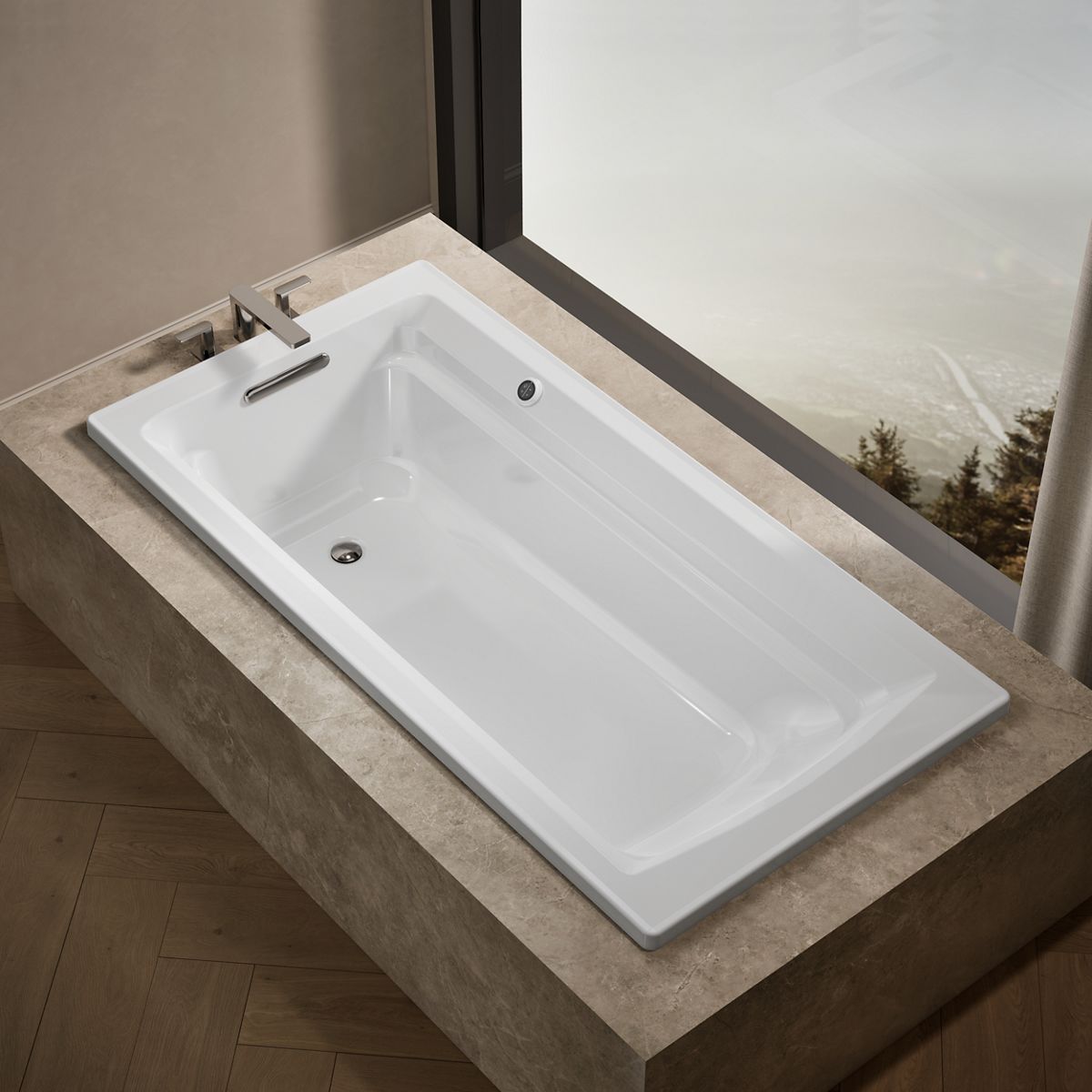 Archer® 72" x 36" drop-in bath with Bask® heated surface
