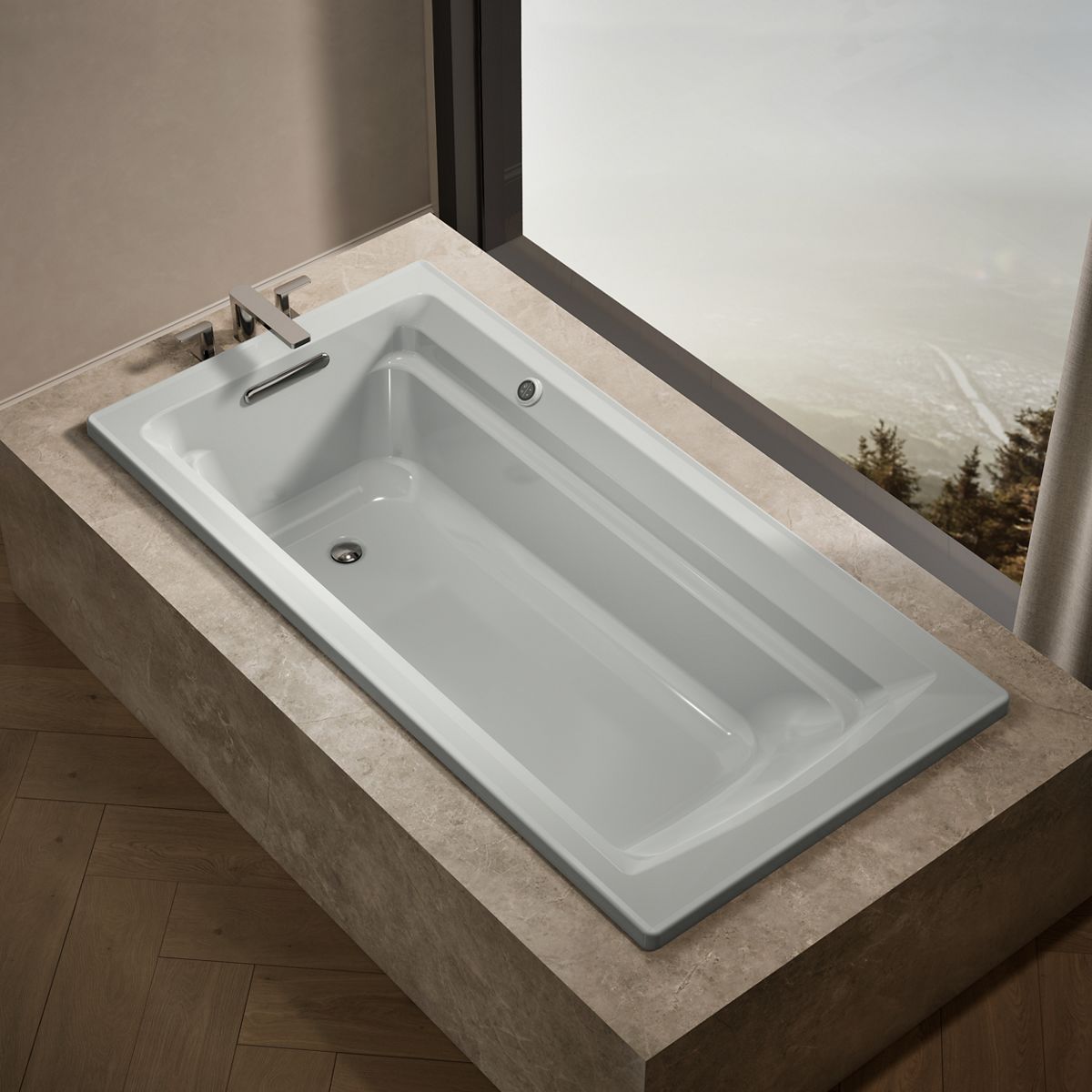 Archer® 72" x 36" drop-in bath with Bask® heated surface
