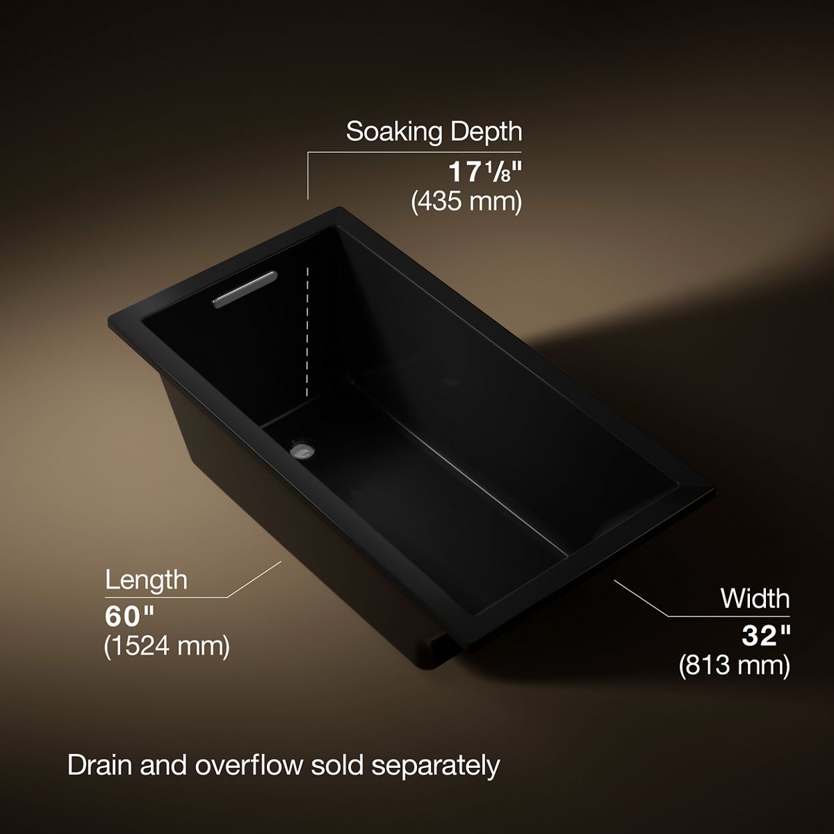Underscore® 60" x 32" drop-in bath