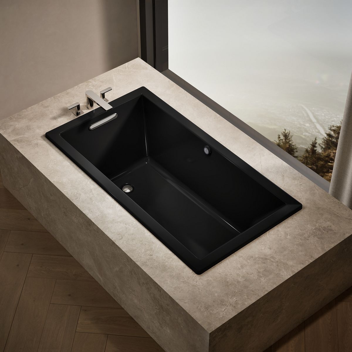 Underscore® 60" x 32" drop-in bath with Bask® heated surface