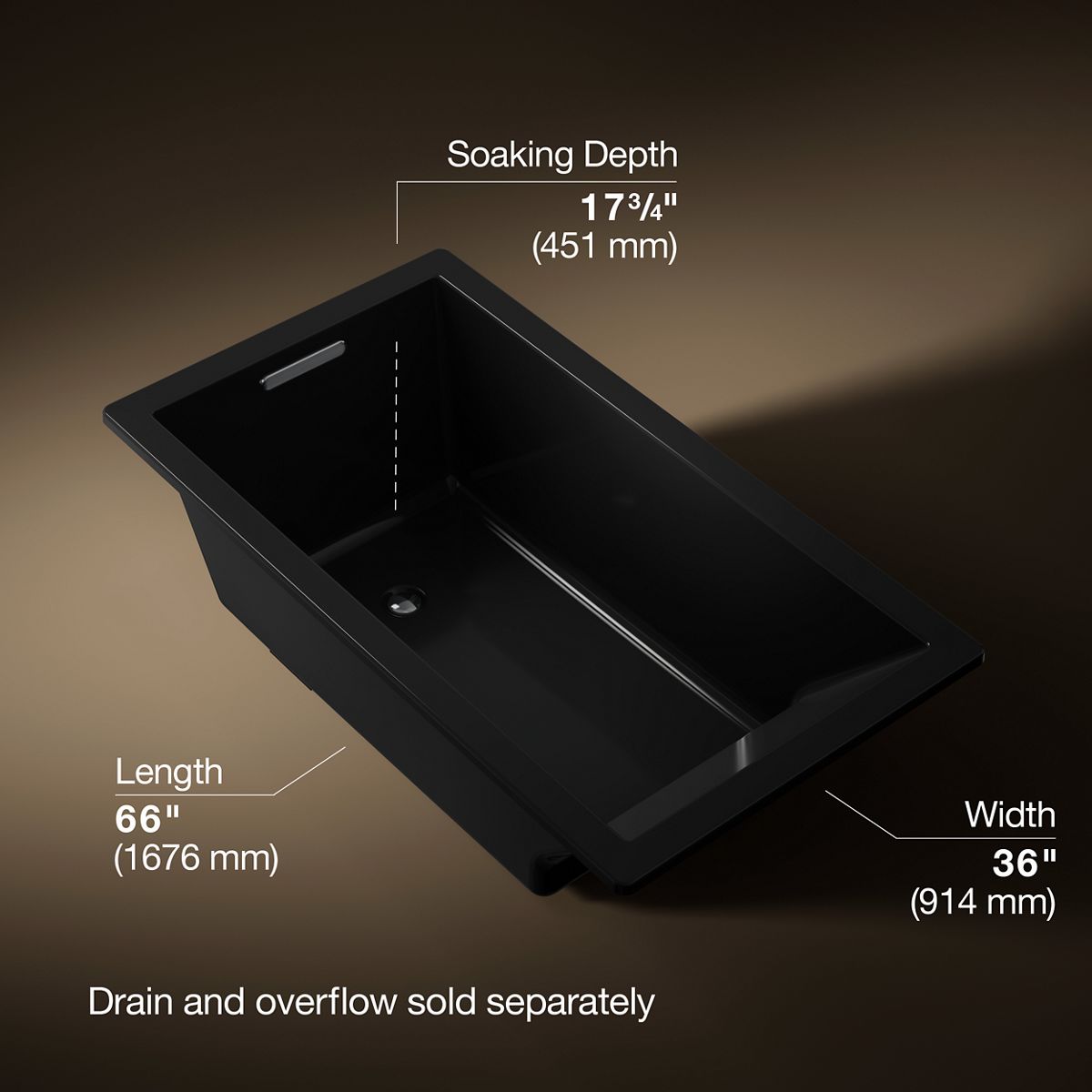 Underscore® 66" x 36" drop-in bath