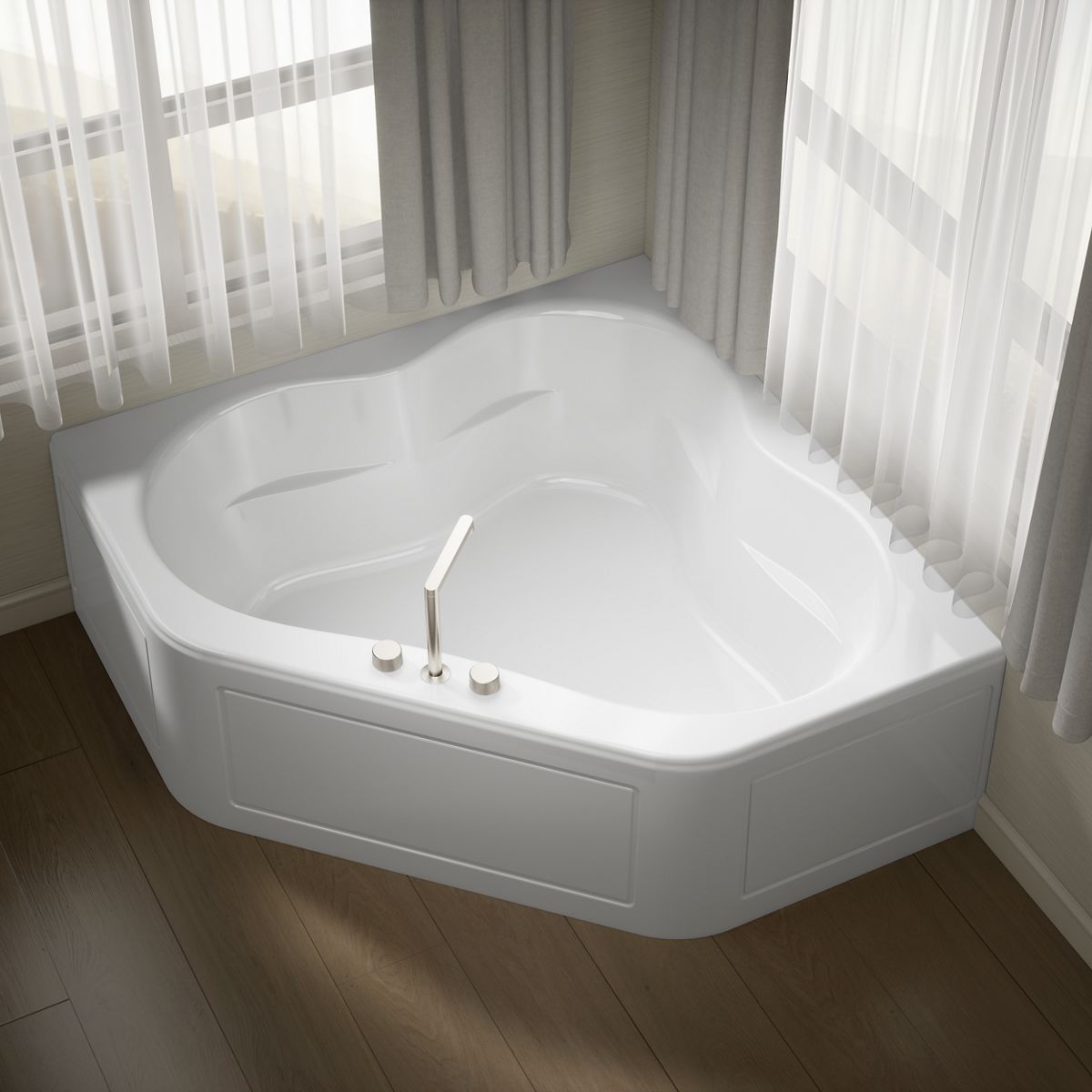 Tercet® 60" x 60" corner bath
