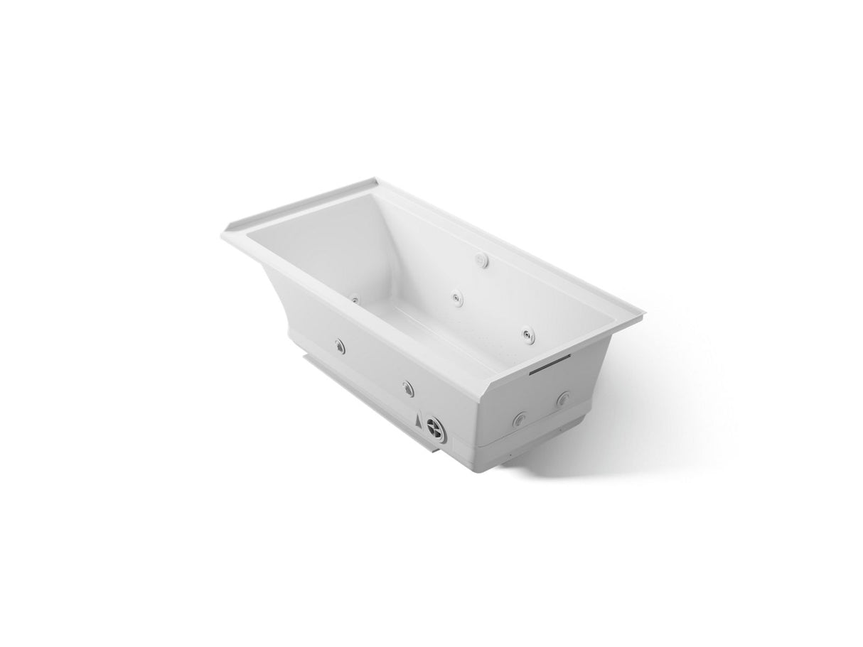 Underscore® 60" x 30" alcove Heated BubbleMassage™ air bath with whirlpool, right drain