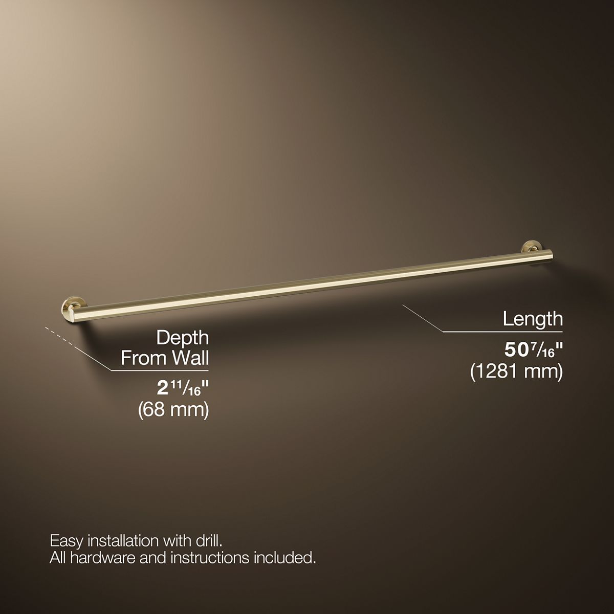 Purist® 48" grab bar