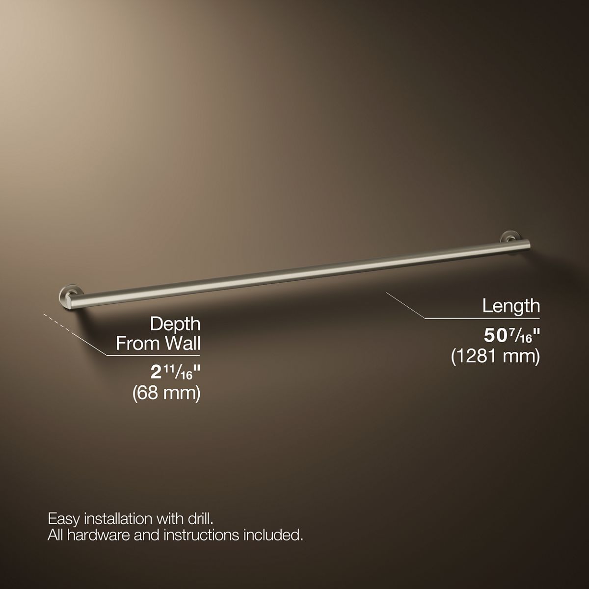 Purist® 48" grab bar