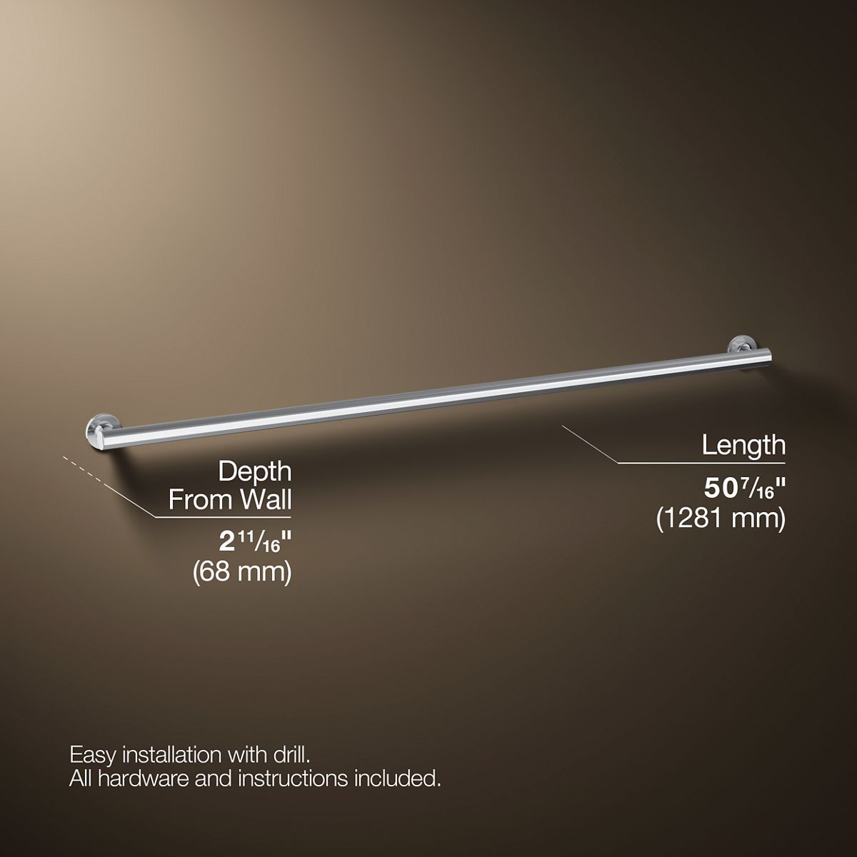 Purist® 48" grab bar