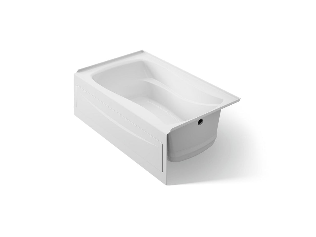 Mariposa® 60" x 36" alcove Heated BubbleMassage™ air bath, right drain