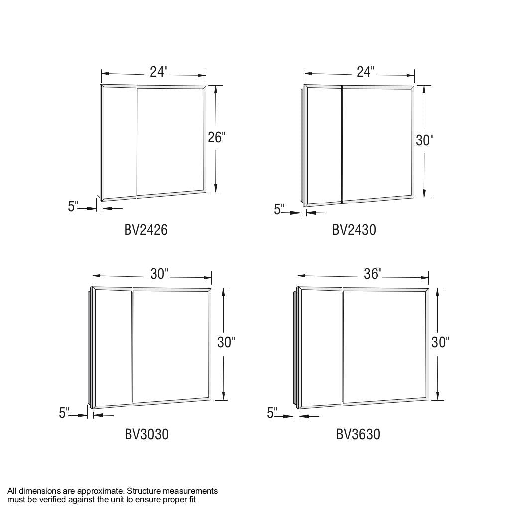 BV2426 Medicine Cabinet in Chrome