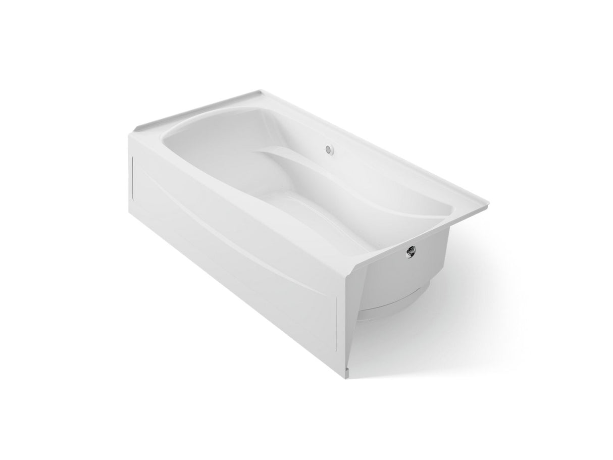Mariposa® 72" x 36" alcove Heated BubbleMassage™ air bath with Bask® heated surface, right drain