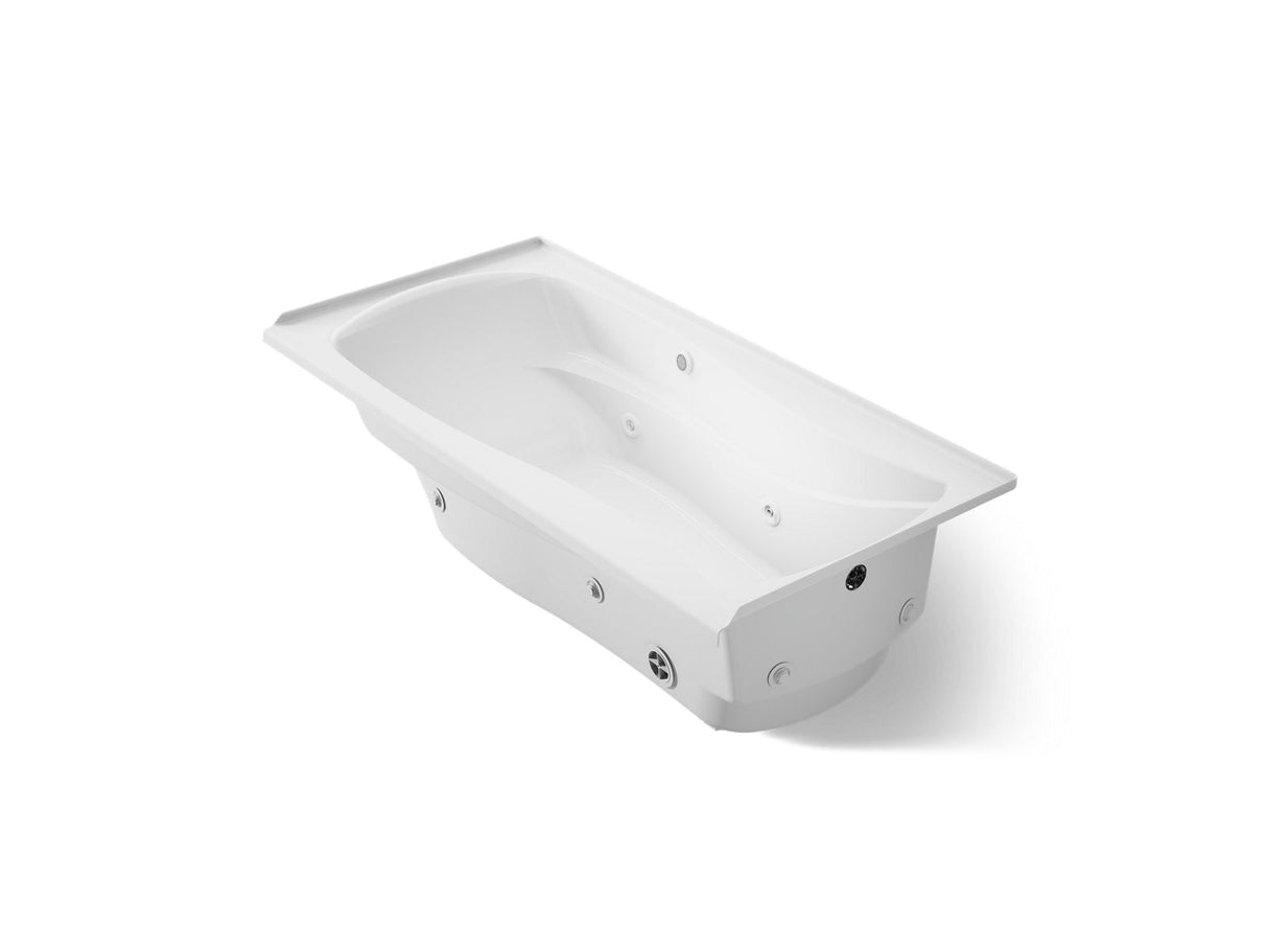 Mariposa® 72" x 36" alcove whirlpool bath, right drain