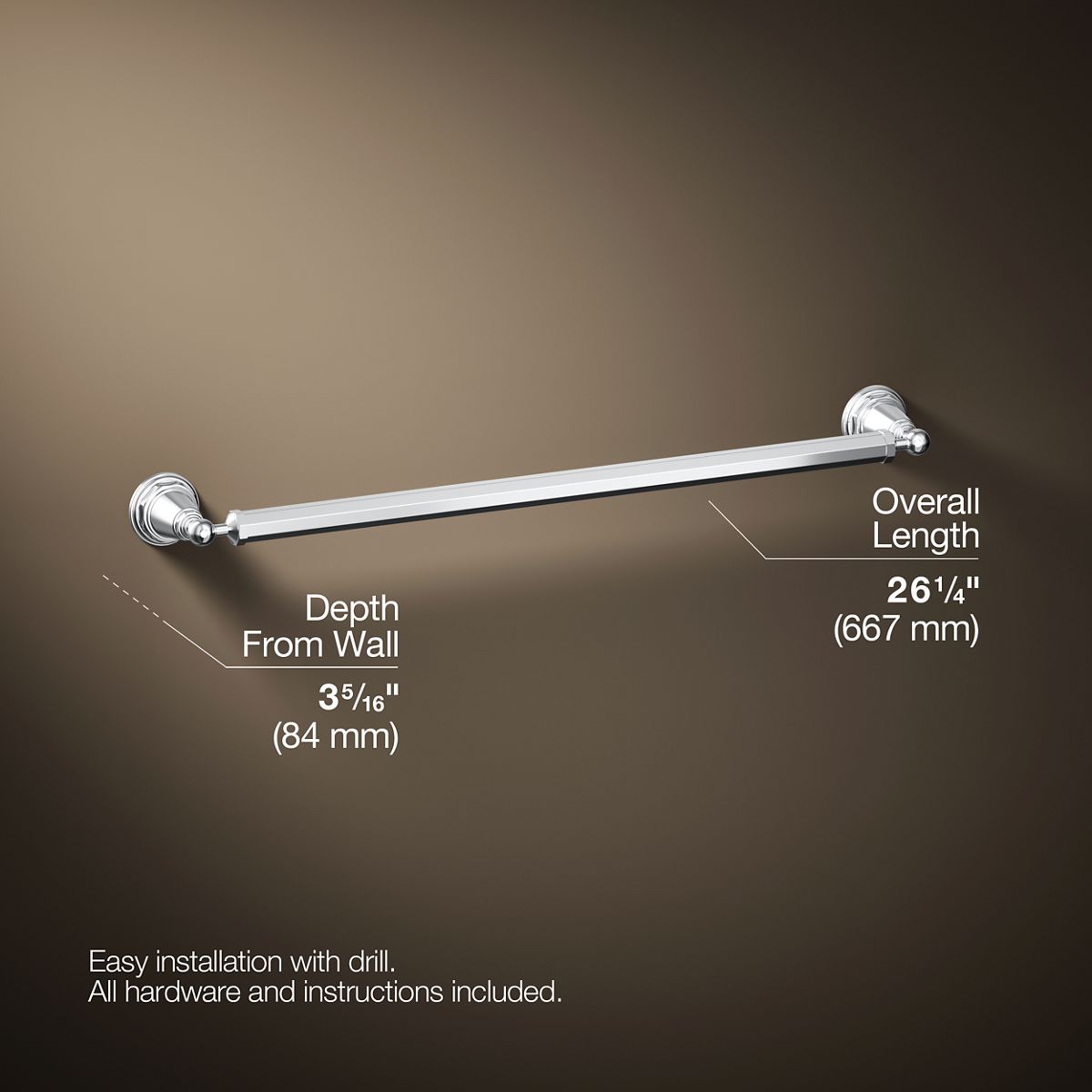 Pinstripe® 24" towel bar