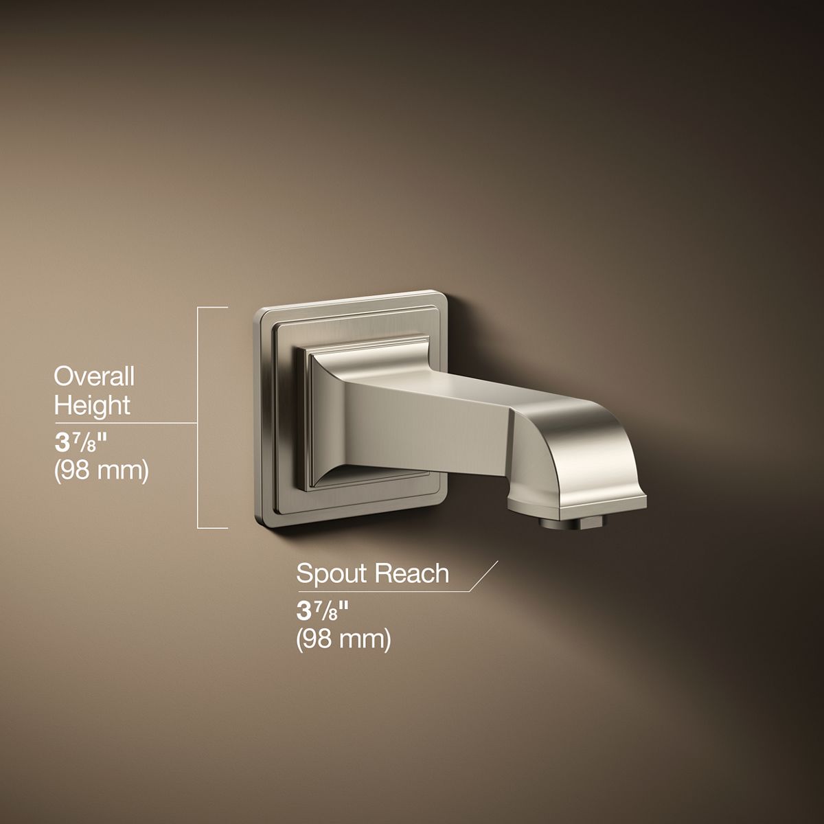 Pinstripe® Pure Wall-mount bath spout