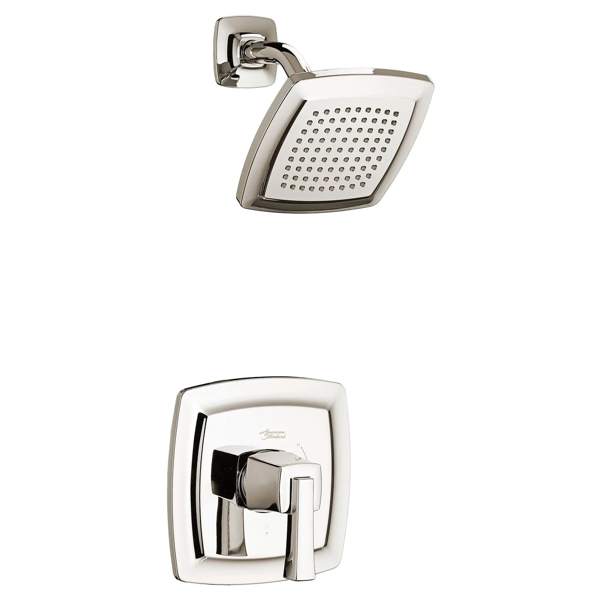 Townsend® 2.5 gpm/9.5L/min Shower Trim Kit With Rain Showerhead, Double Ceramic Pressure Balance Cartridge With Lever Handle