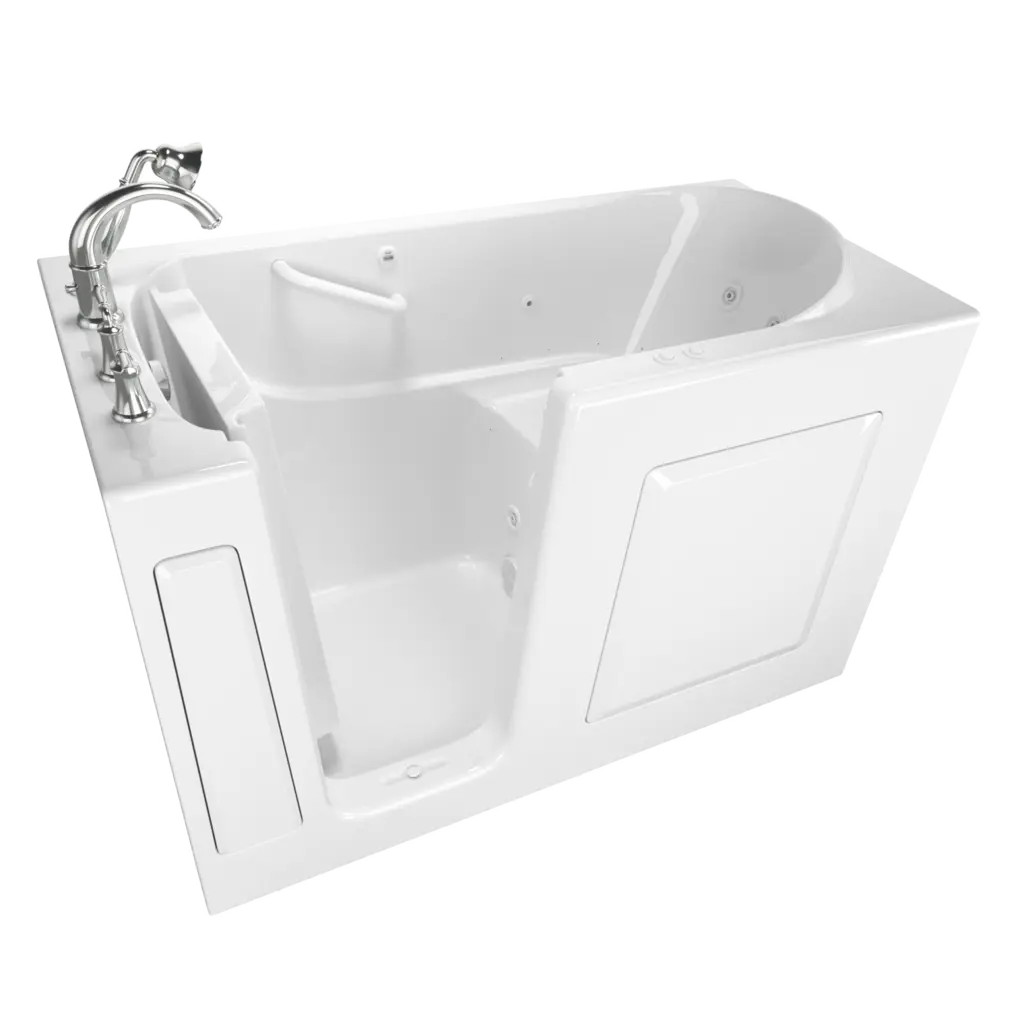 Gelcoat Value Series 30 x 60-Inch Walk-in Tub With Combination Air Spa and Whirlpool Systems - Left-Hand Drain With Faucet