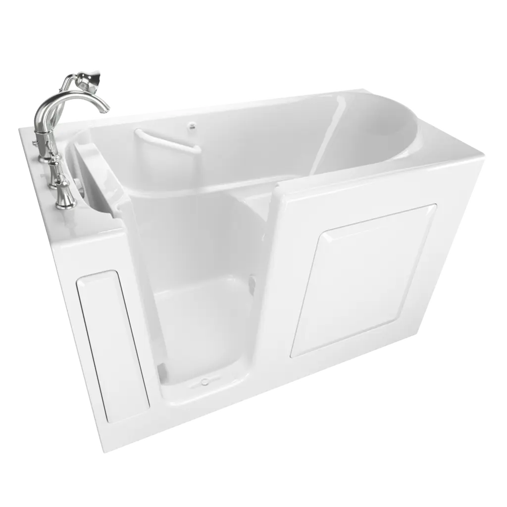 Gelcoat Value Series 30 x 60-Inch Walk-in Tub With Soaking Bath - Left-Hand Drain With Faucet