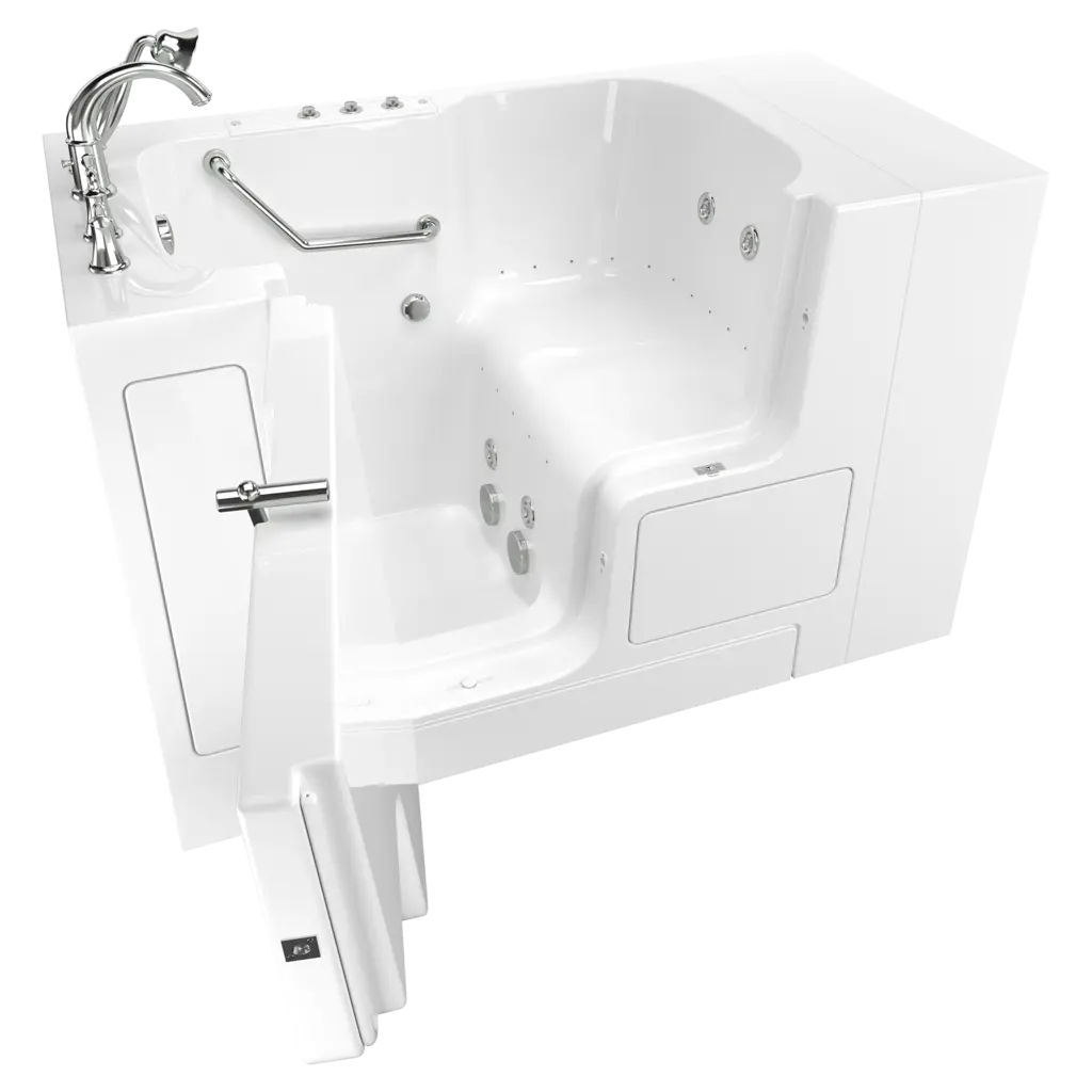 Gelcoat Value Series 32 x 52-Inch Walk-in Tub With Combination Air Spa and Whirlpool Systems - Left-Hand Drain With Faucet
