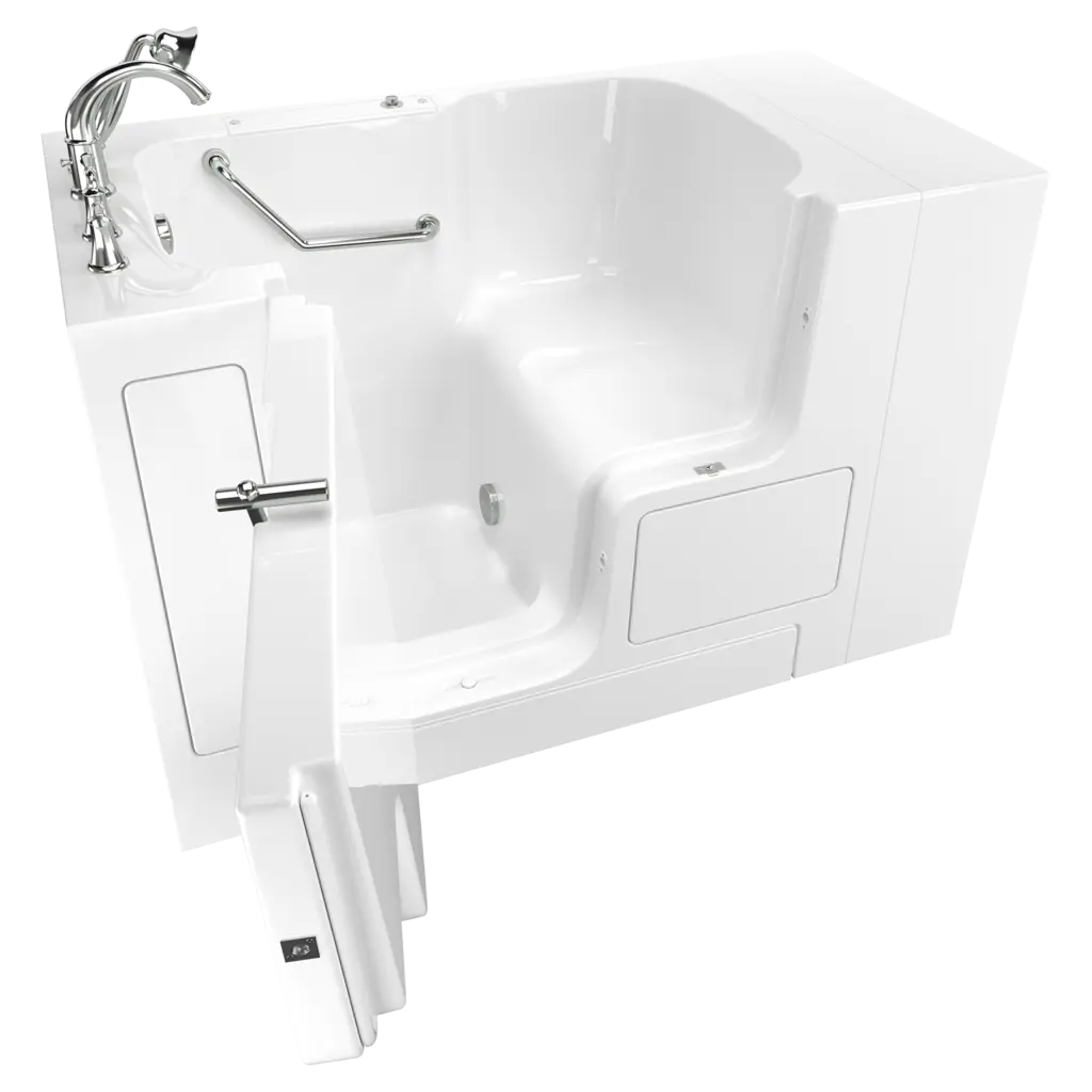 Gelcoat Value Series 32 x 52-Inch Walk-in Tub With Soaking Bath - Left-Hand Drain With Faucet