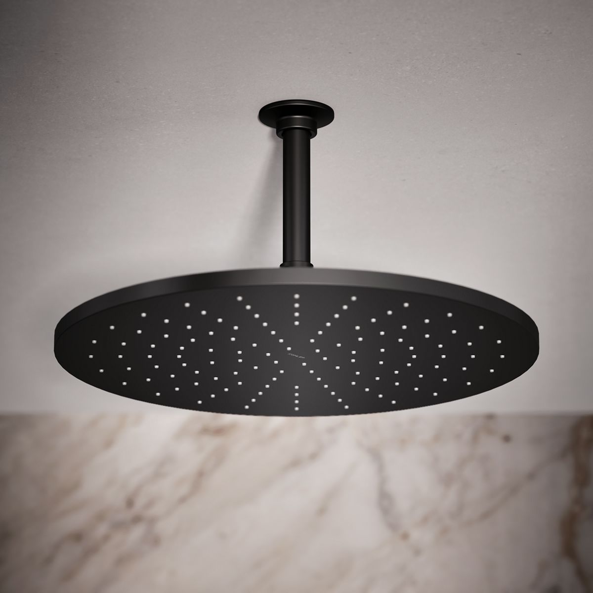 Contemporary Round 14” single-function rainhead, 2.5 gpm