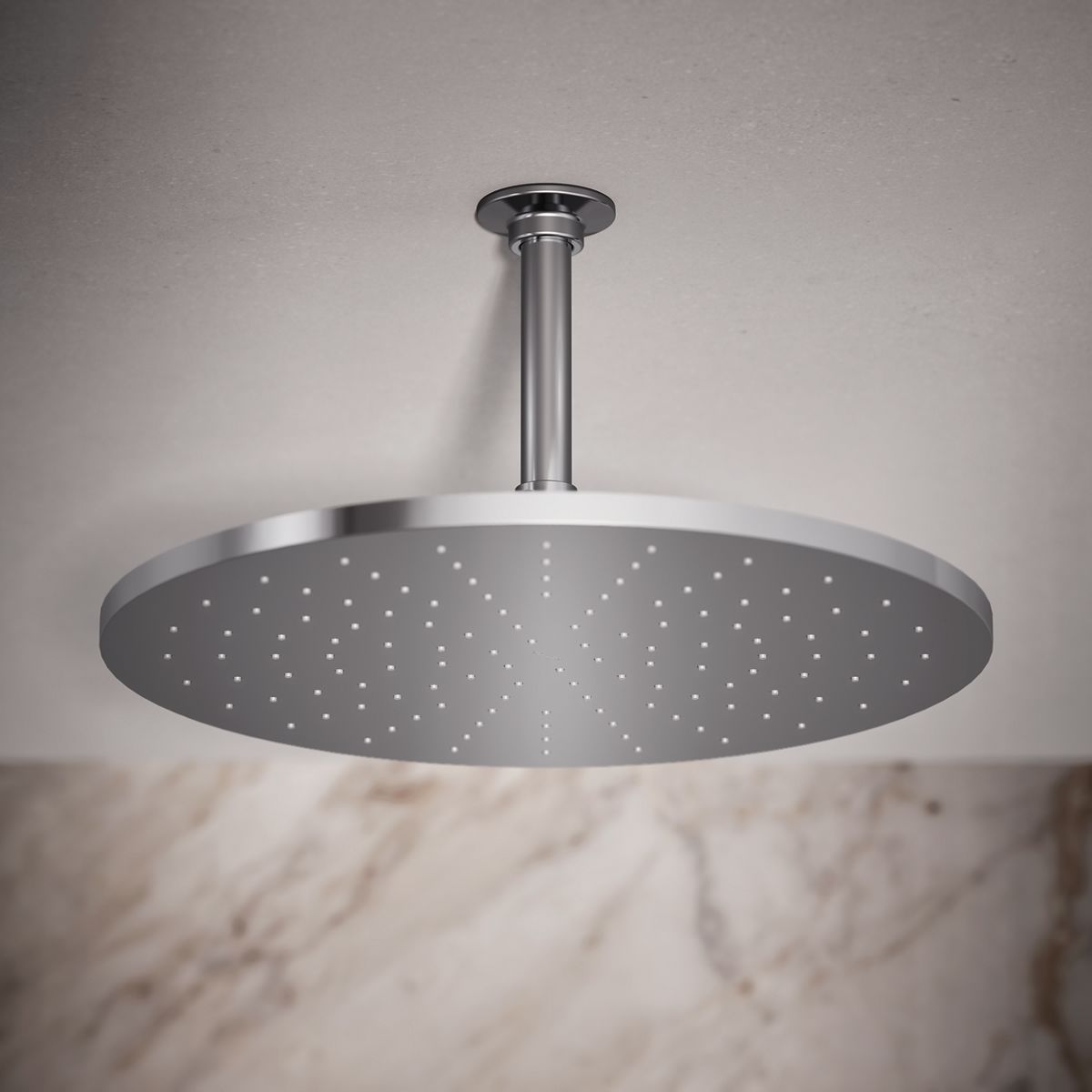 Contemporary Round 14” single-function rainhead, 2.5 gpm