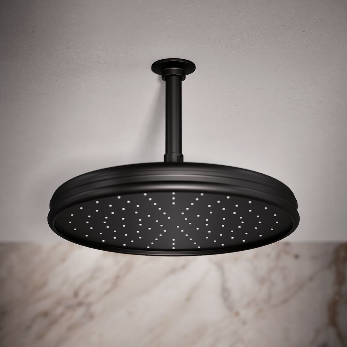 Traditional 12" single-function rainhead, 2.5 gpm