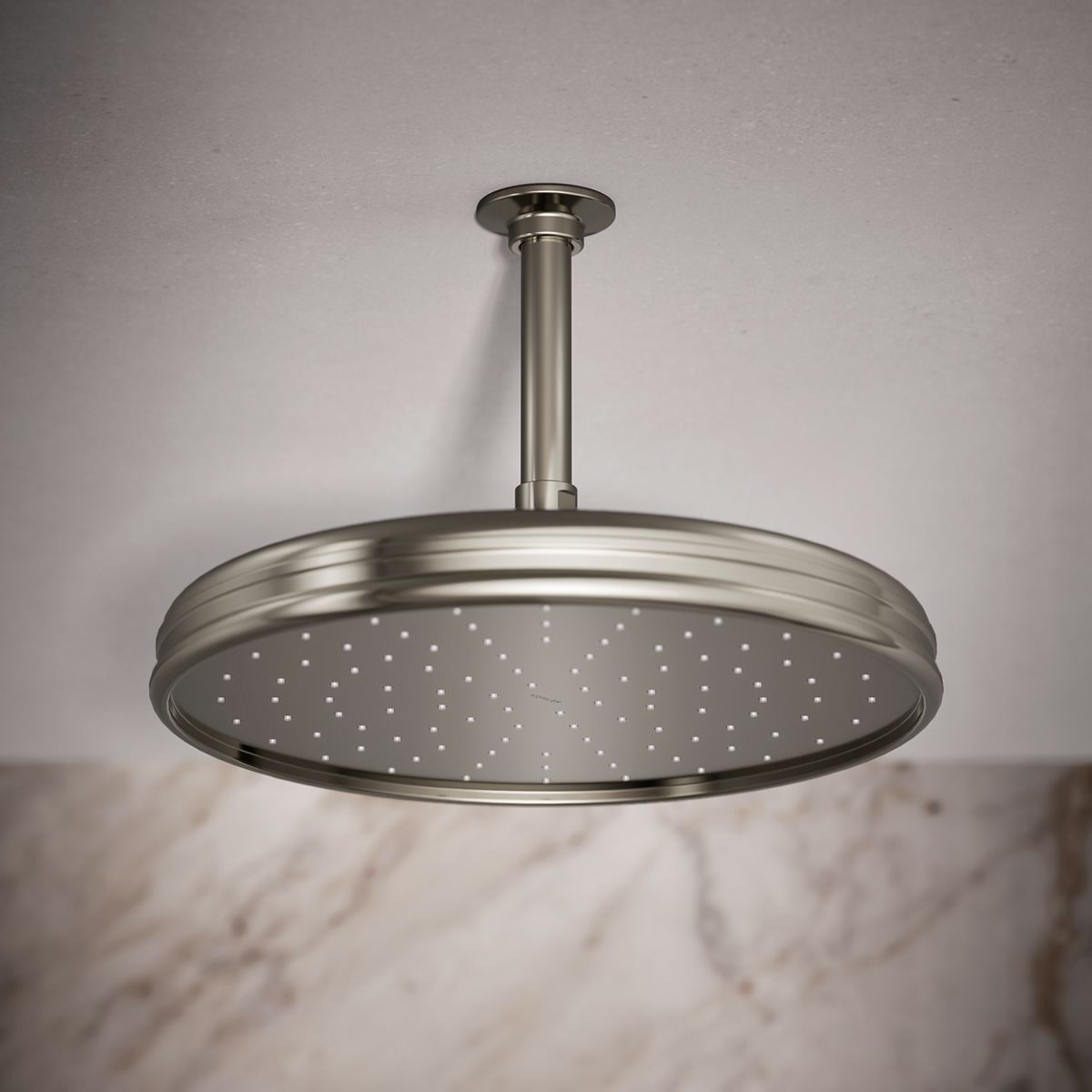 Traditional 12" single-function rainhead, 2.5 gpm