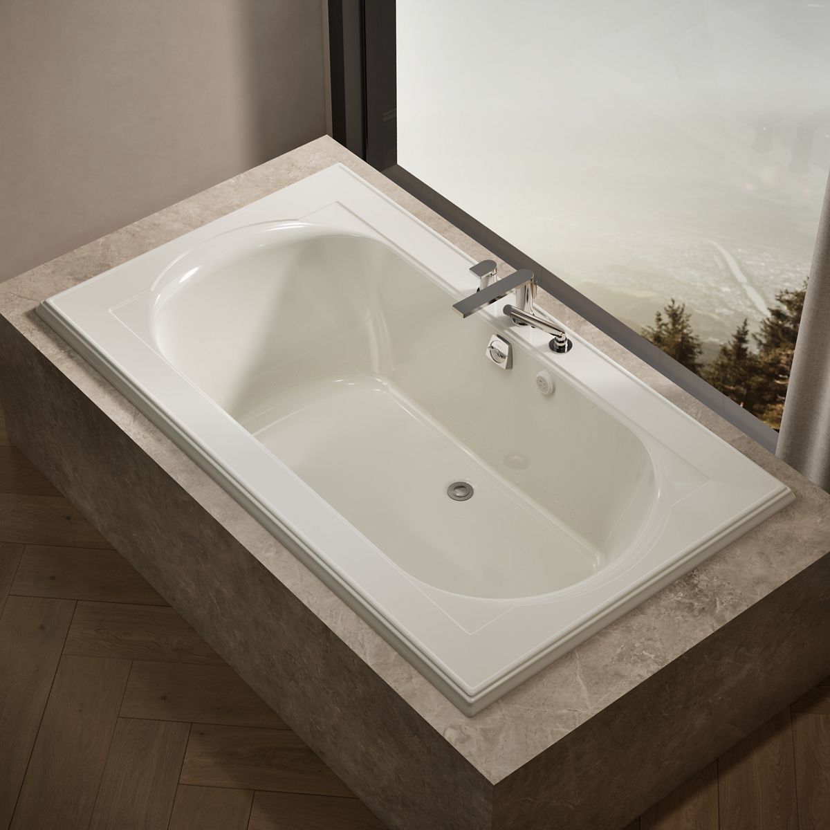 Memoirs® 72" x 42" drop-in Heated BubbleMassage™ air bath