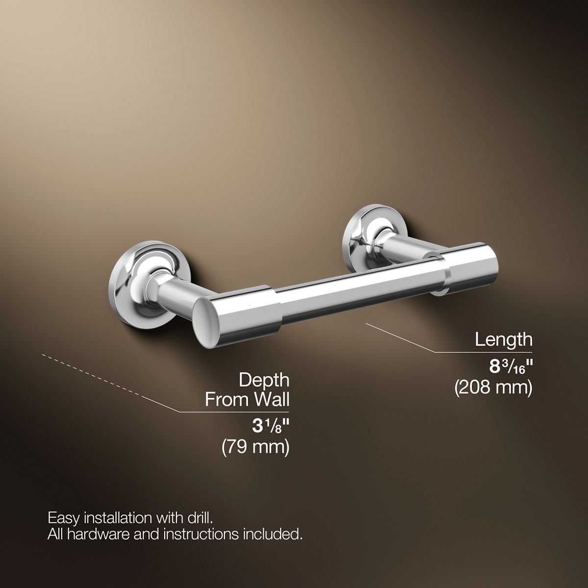 Purist® Pivoting toilet paper holder