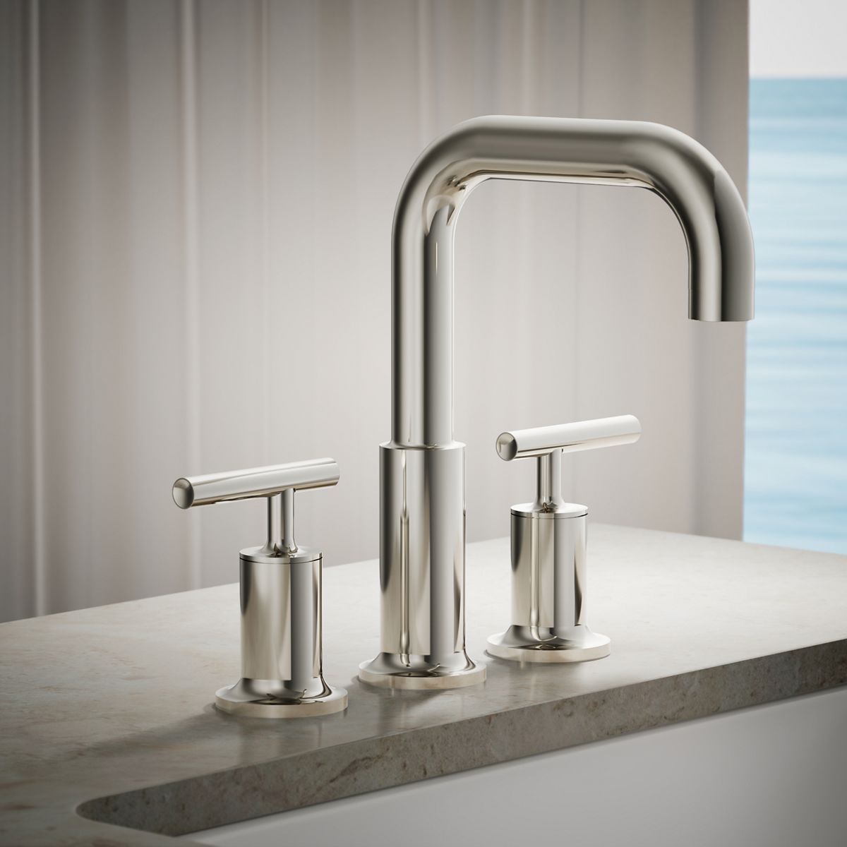 Purist® Deck-mount bath spout
