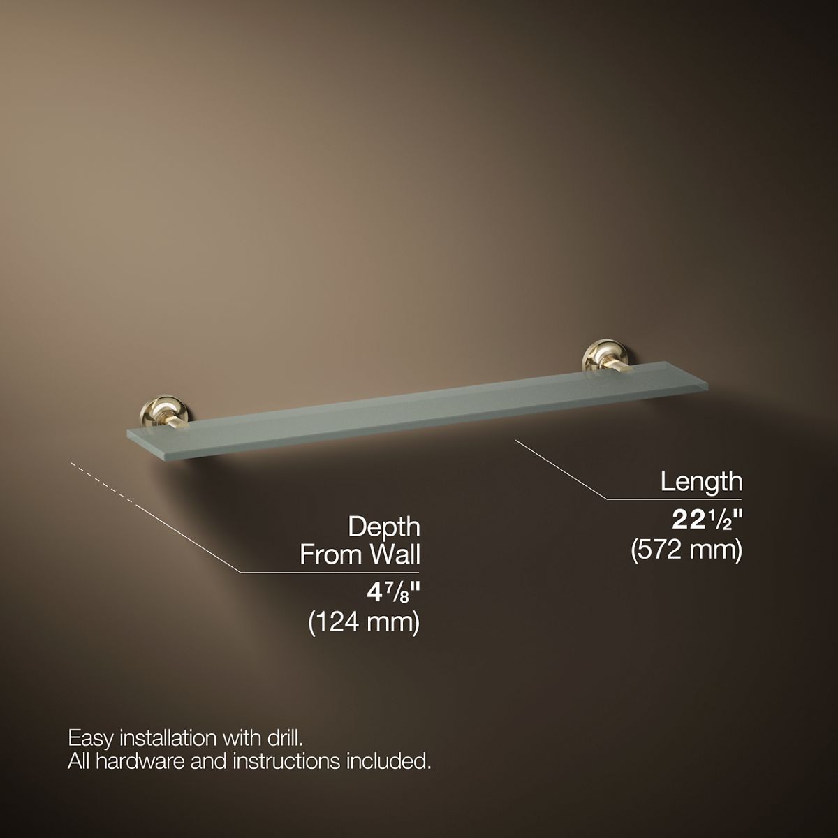 Purist® Glass shelf