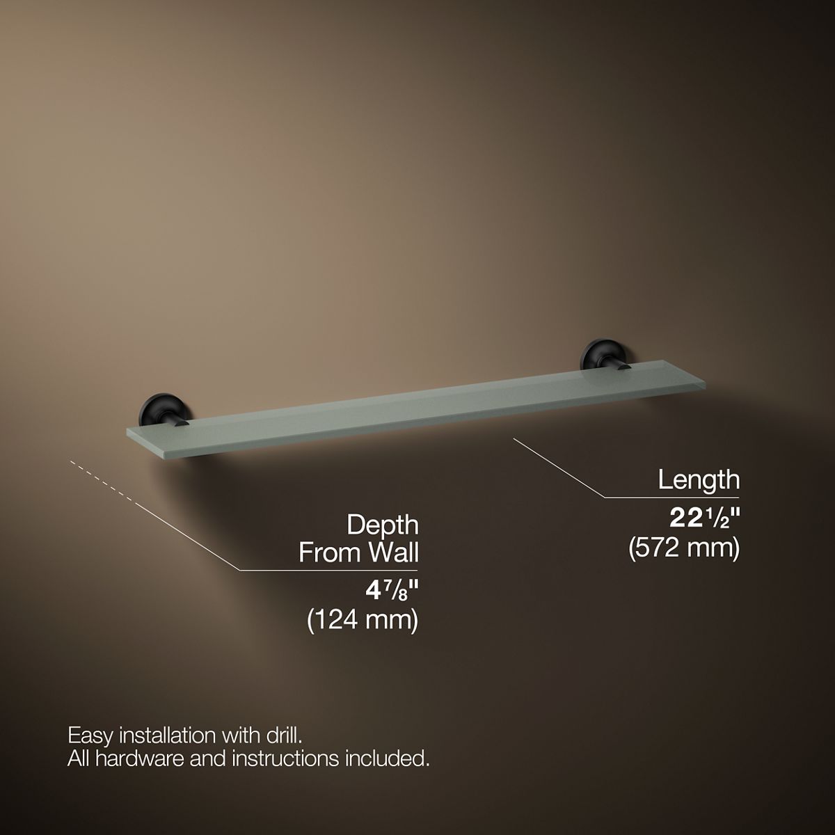 Purist® Glass shelf