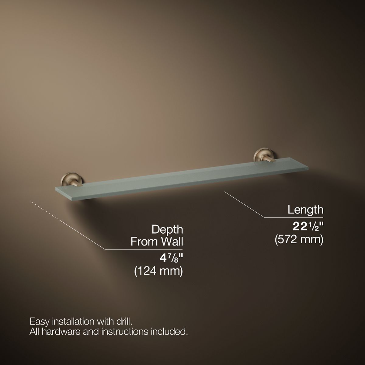 Purist® Glass shelf