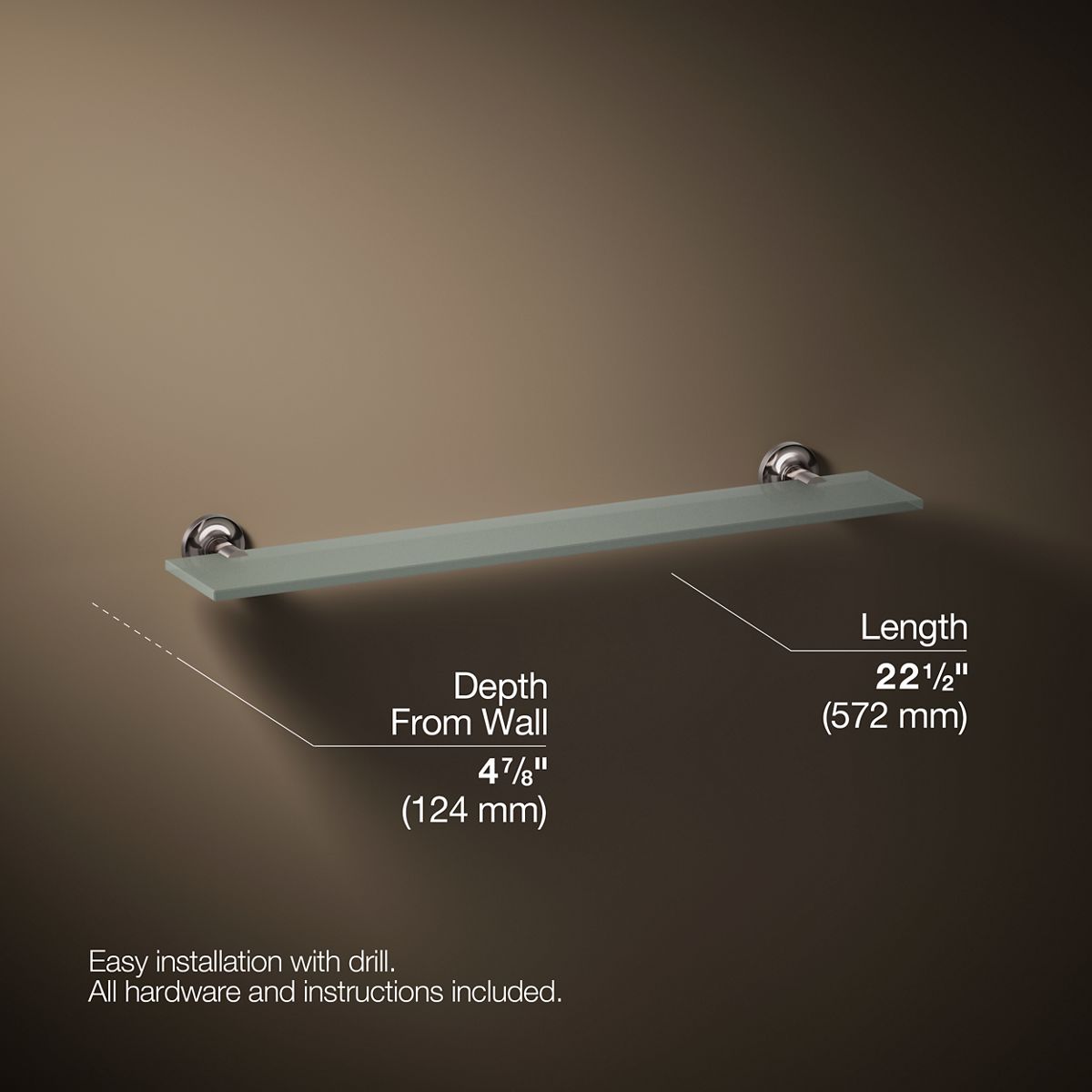 Purist® Glass shelf