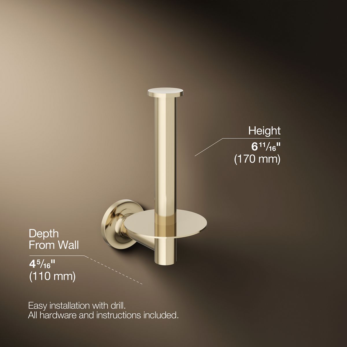 Purist® Vertical toilet paper holder