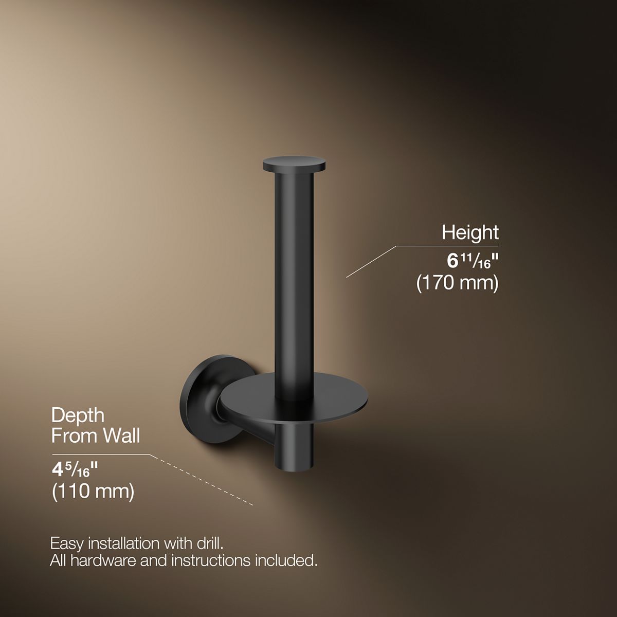 Purist® Vertical toilet paper holder