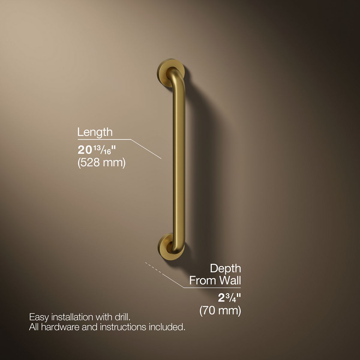 Contemporary 18" grab bar