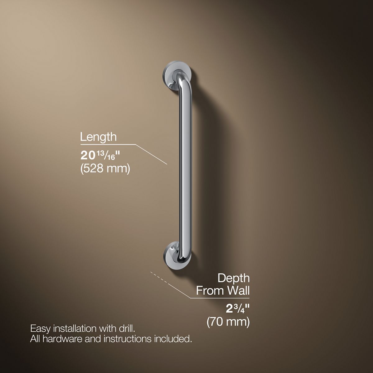 Contemporary 18" grab bar