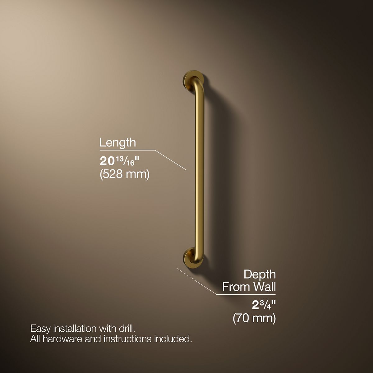 Contemporary 24" grab bar