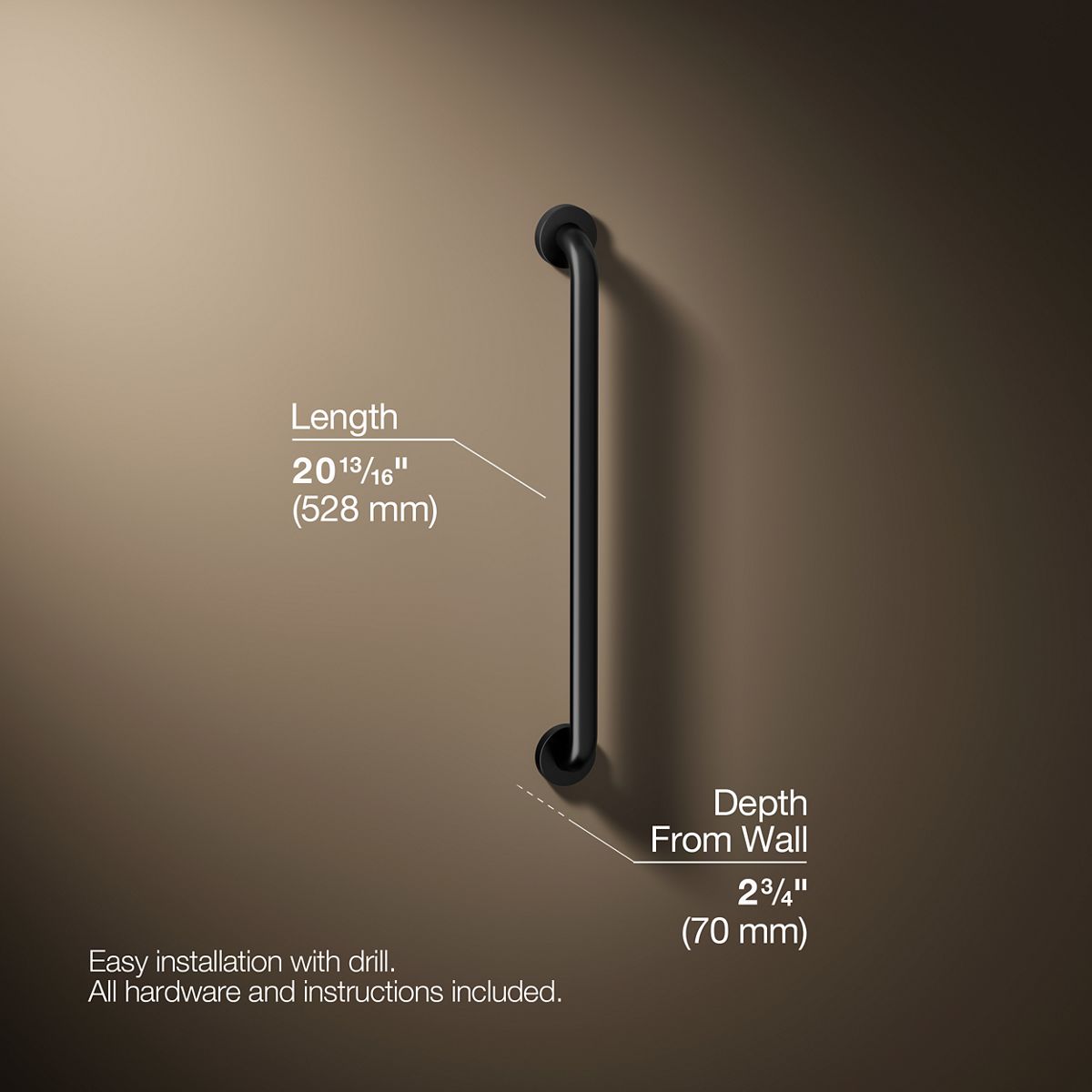 Contemporary 24" grab bar