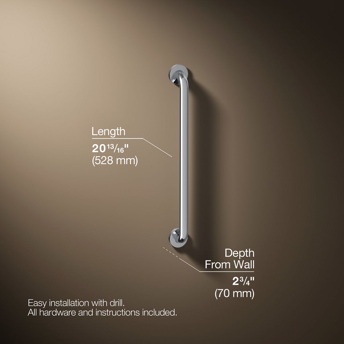Contemporary 24" grab bar