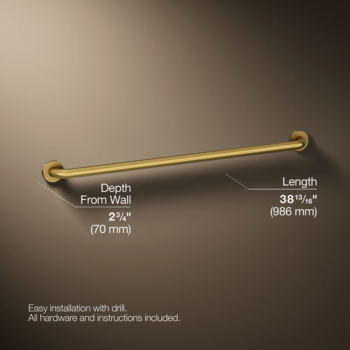 Contemporary 36" grab bar