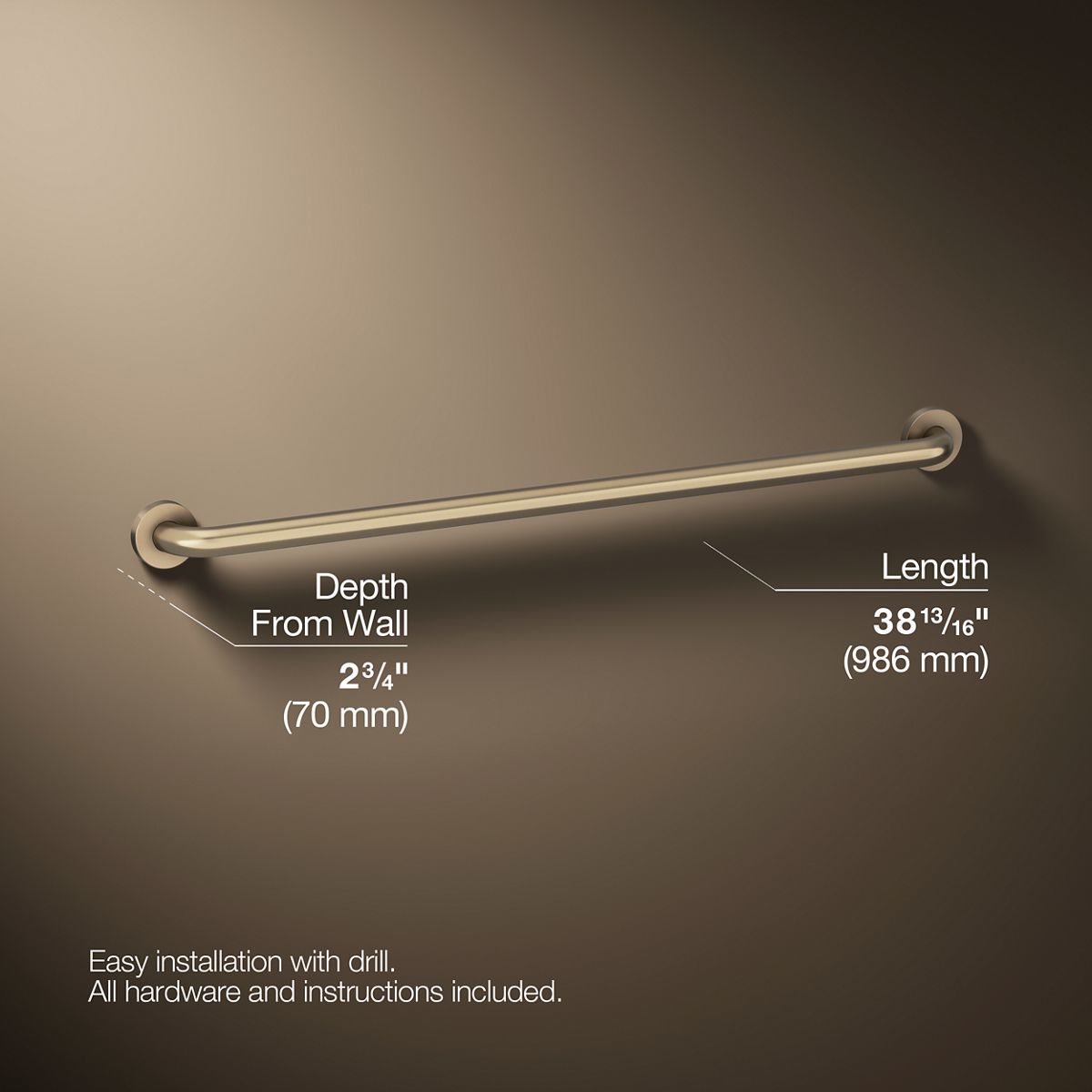 Contemporary 36" grab bar