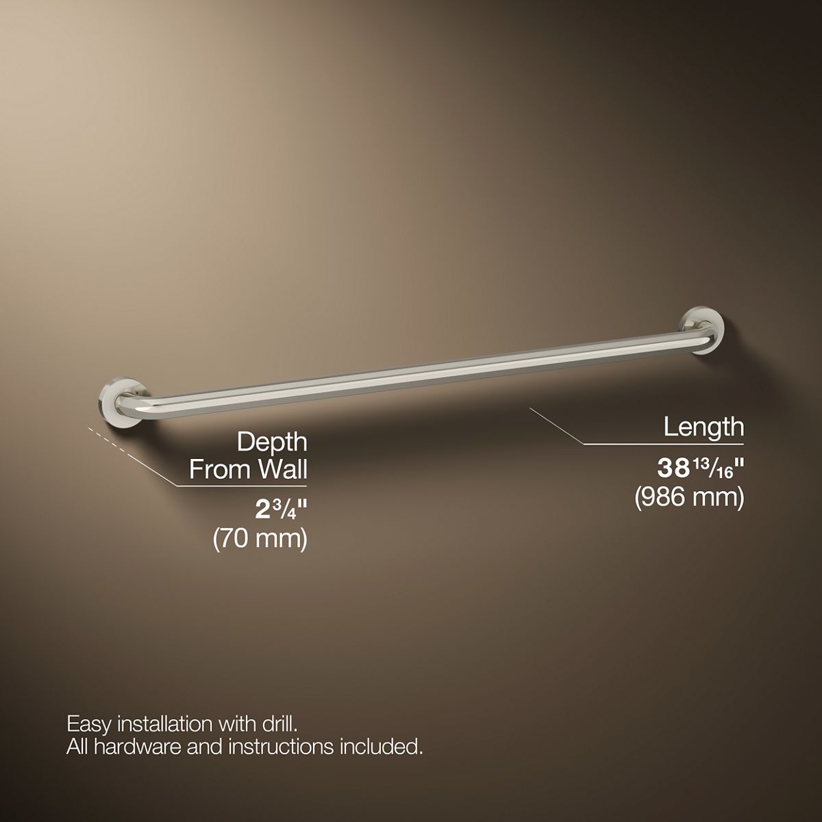 Contemporary 36" grab bar